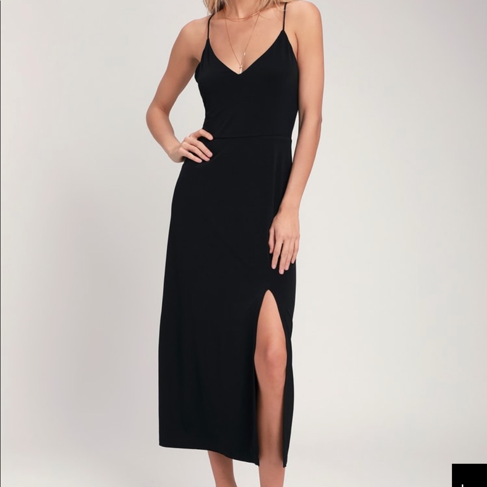 Midi Black Cocktail Dress